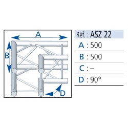 LOCATION ANGLE 2D CARRE 290 ALU