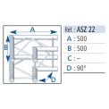 LOCATION ANGLE 2D  CARRE 290 ALU OU NOIR