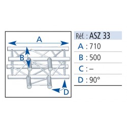 LOCATION ANGLE 3D CARRE 290 ALU EN T